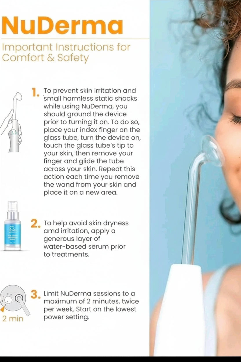 NWT Pure Daily Care NuDerma High Frequency Skin Therapy Wand