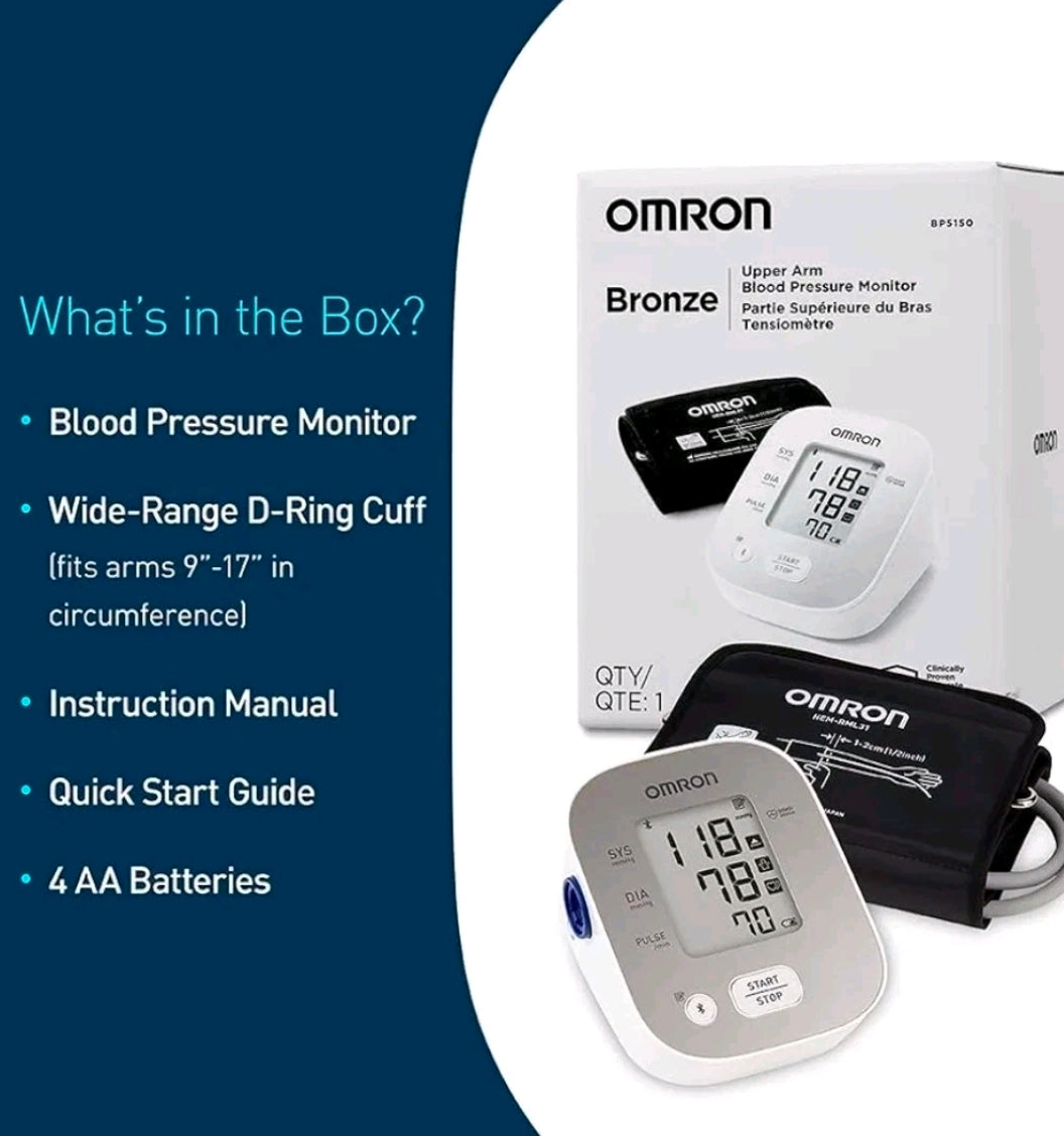 NWT Omron Bronze Upper Arm Blood Pressure Monitor BP5100