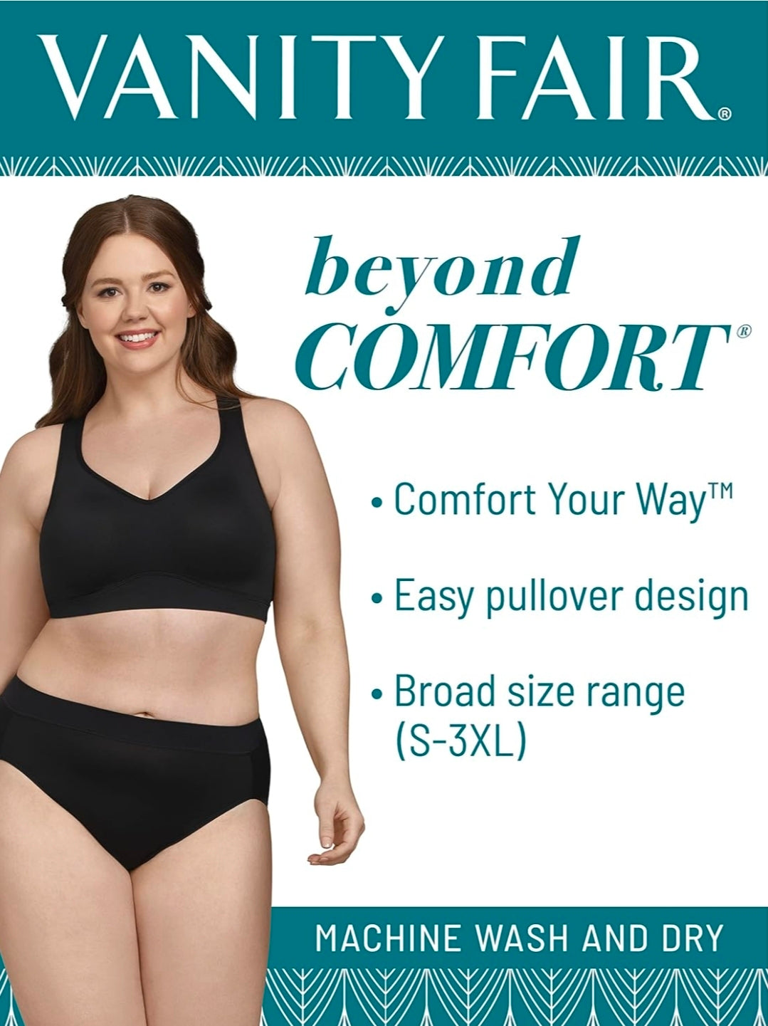 NWT SIZE S Vanity Fair Women’s Beyond Comfort Wireless Bra