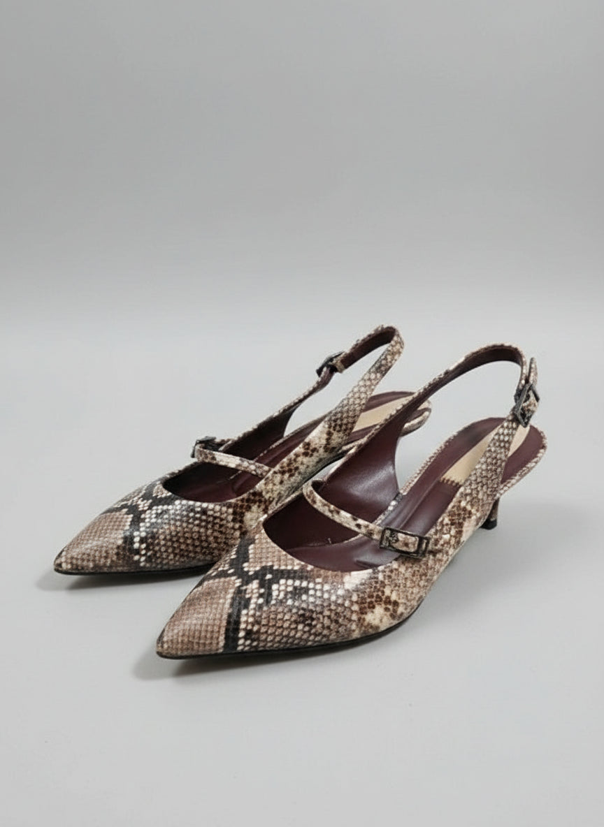 PRE-OWNED SIZE 8.5W Franco Sarto Khloe Slingback Pump