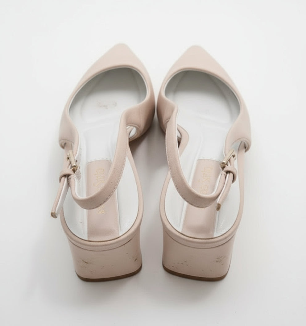 PRE-OWNED SIZE 7.5M Franco Sarto Women’s Slingback Block Heel Shoes