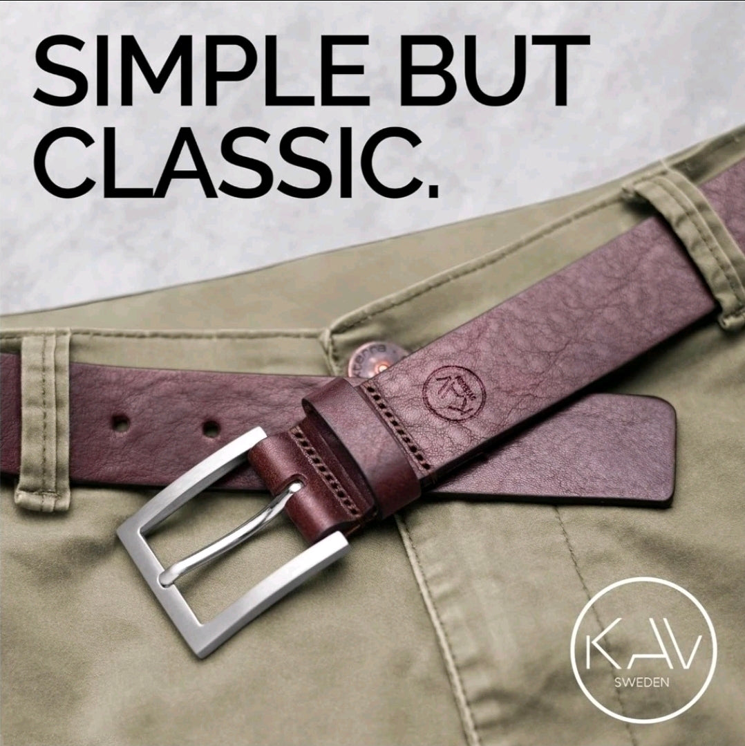 NWT 41" KAV Sweden men’s leather belt