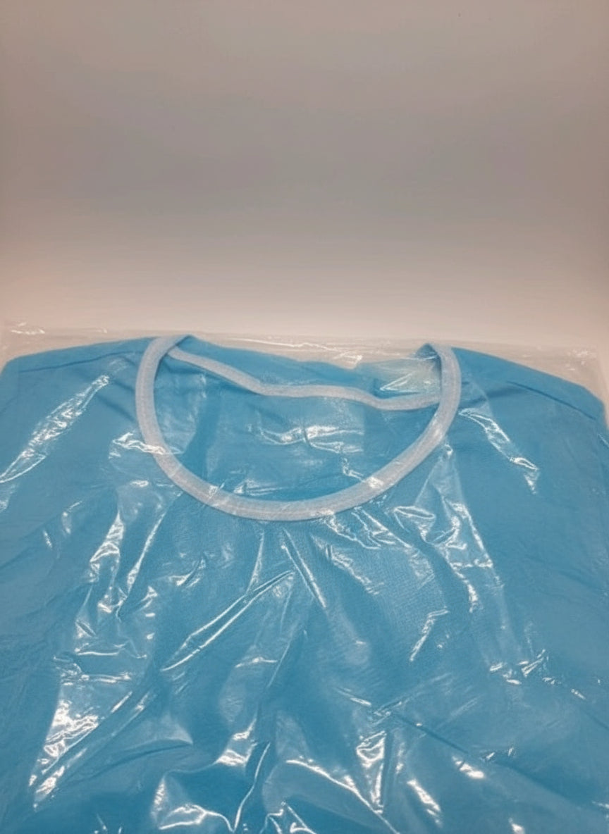NWT Lot of 11 Disposable Medical Scrubs – 7 Tops (Large) & 4 Bottoms (2X) New Sealed