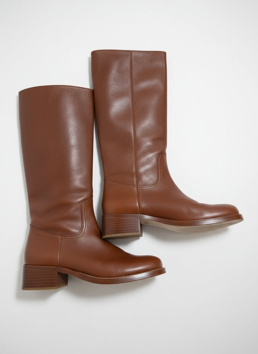 SIZE 11 PRE-OWNED STEVE MADDEN Riggs Women's Leather Boots
