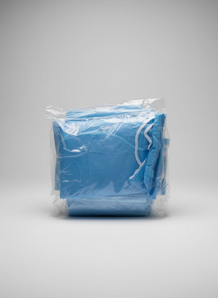 NWT Lot of 11 Disposable Medical Scrubs – 7 Tops (Large) & 4 Bottoms (2X) New Sealed