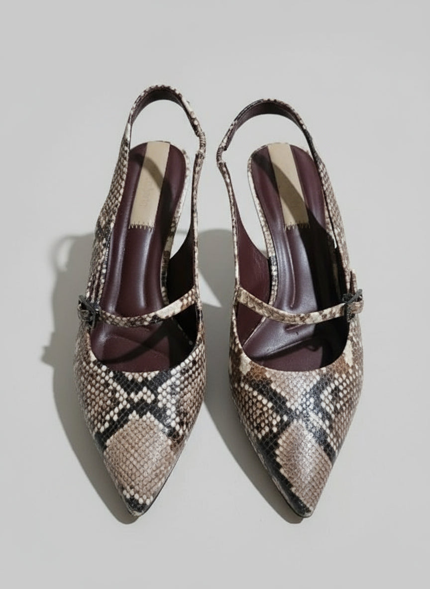 PRE-OWNED SIZE 8.5W Franco Sarto Khloe Slingback Pump