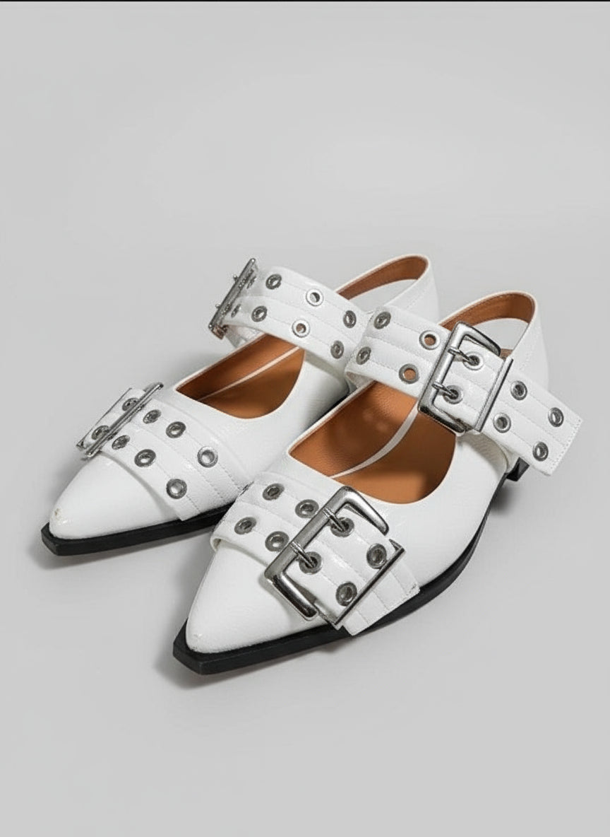 PRE-OWNED SIZE 9.5M Steve Madden Graya Pointed Toe Slingback Flats Women’s