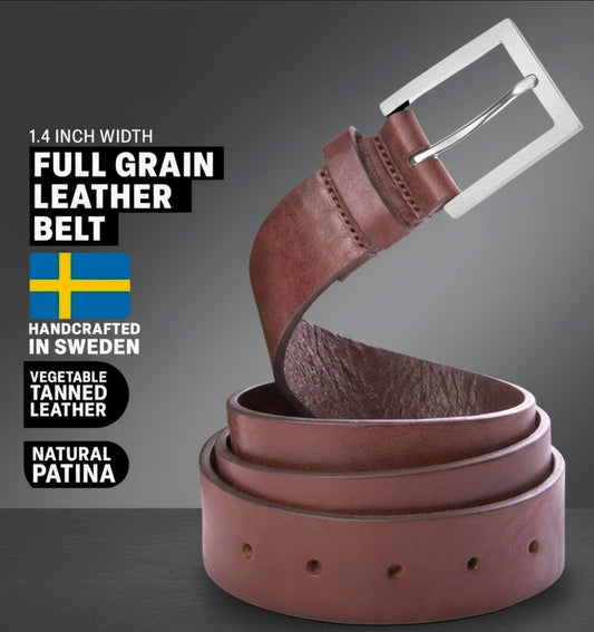 NWT 41" KAV Sweden men’s leather belt