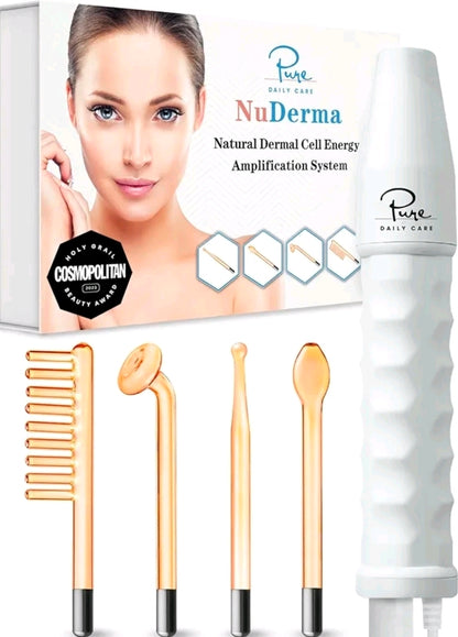 NWT Pure Daily Care NuDerma High Frequency Skin Therapy Wand