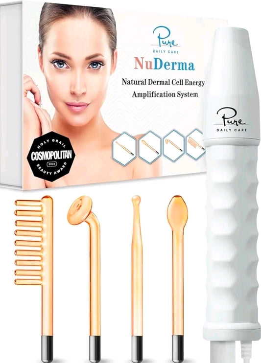 NWT Pure Daily Care NuDerma High Frequency Skin Therapy Wand
