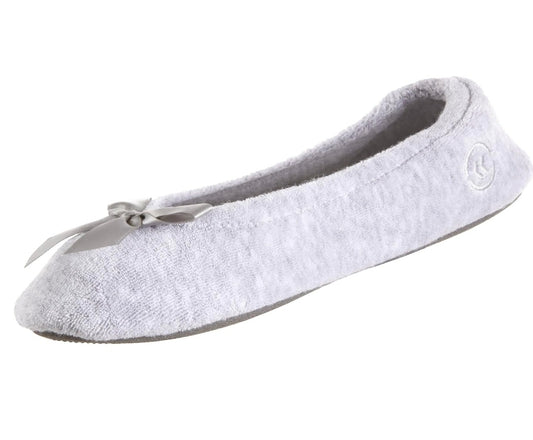 NWT SIZE 6.5-7.5 Isotoner Women’s Classic Terry Ballerina Slipper