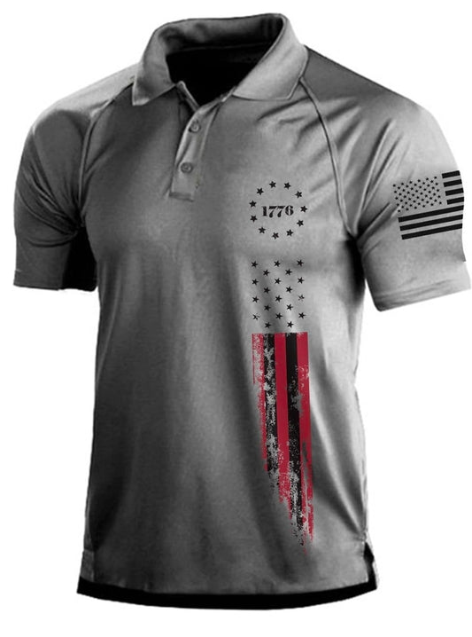 NWT SIZE S HYFOL Men's Patriotic 1776 Golf Polo