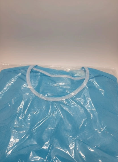 NWT Lot of 11 Disposable Medical Scrubs – 7 Tops (Large) & 4 Bottoms (2X) New Sealed